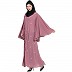 Front open  Dubai Kaftan with Butterfly sleeve- Puce pink